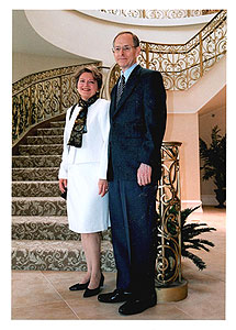 Sri Harold and Joan by Stairway